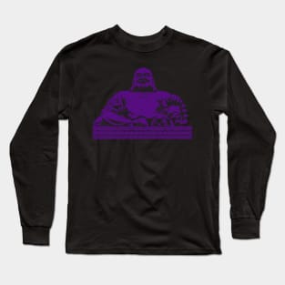 Buddha Art Dark Purple Color Long Sleeve T-Shirt